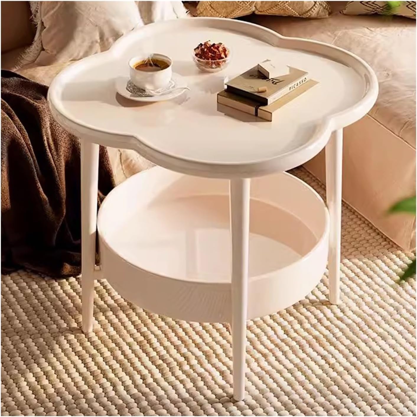 Table D'Appoint Fleur Double Plateau – Design Moderne Et Légère | KOAÏ