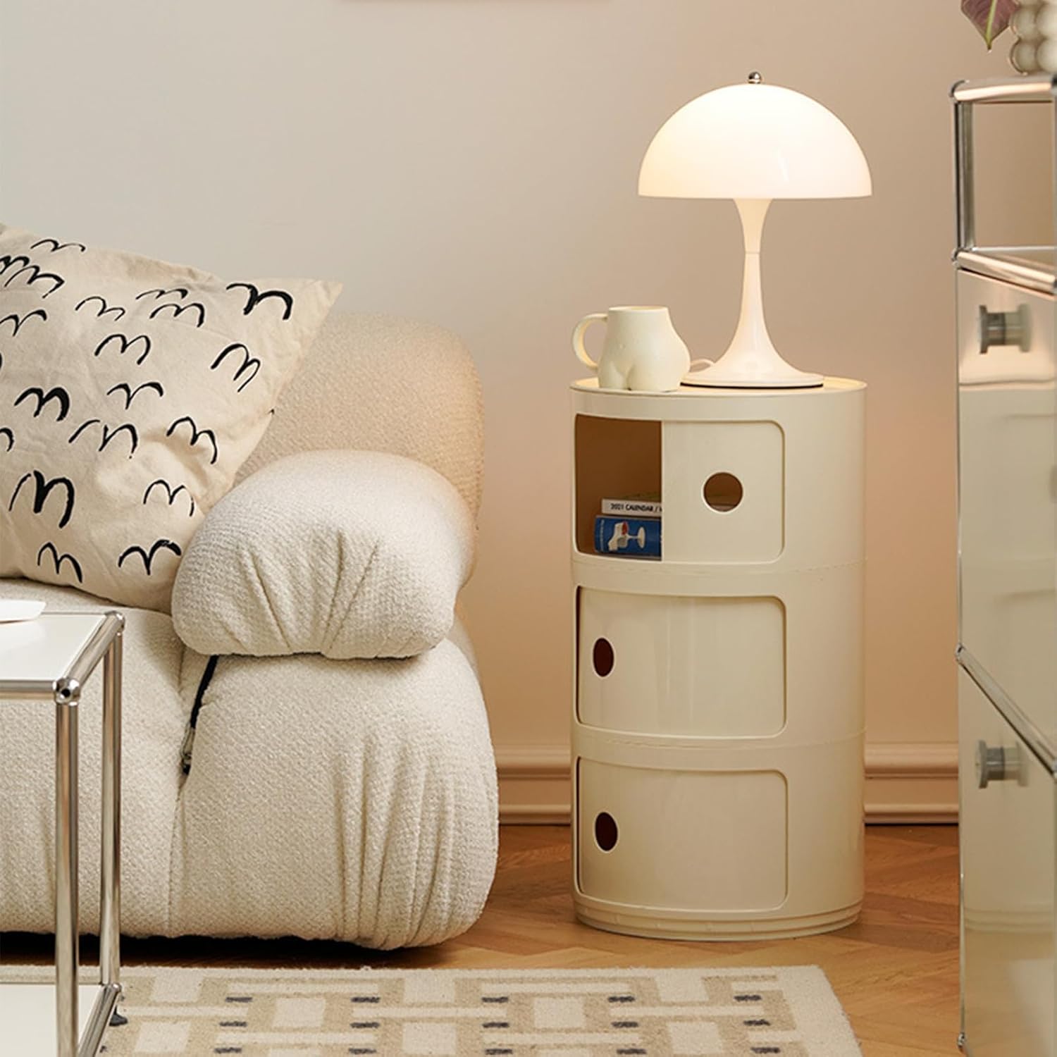 Table D'Appoint Ronde 3 Tiroirs – Design Empilable Et Moderne, Rangement Modulable | KOAÏ