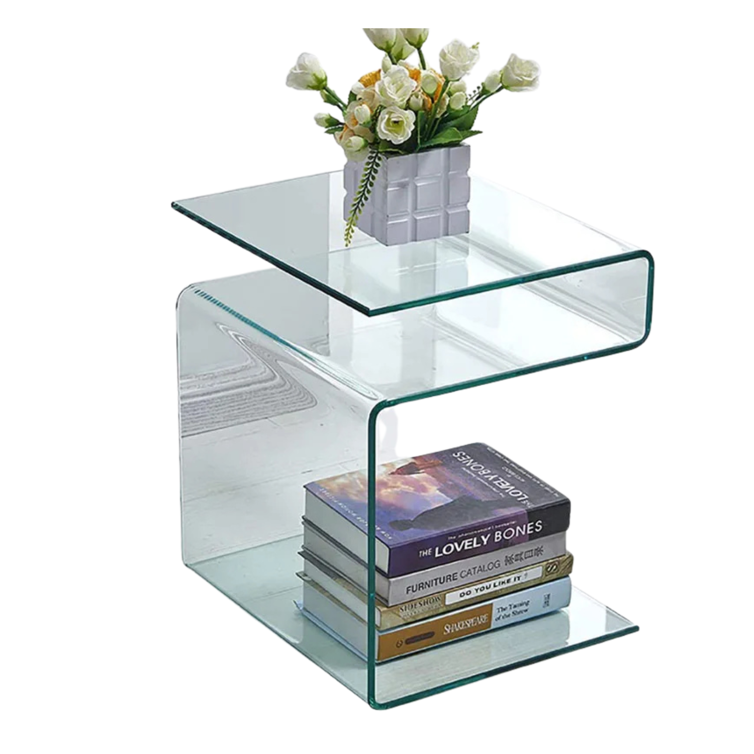 Table d’Appoint Ovale en Acrylique – 2 Niveaux | KOAÏ