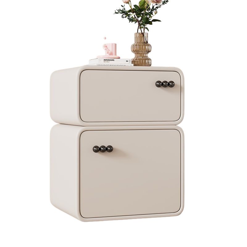 Table De Chevet 2 Tiroirs – Design Coréen Arrondi En Bois Massif | KOAÏ