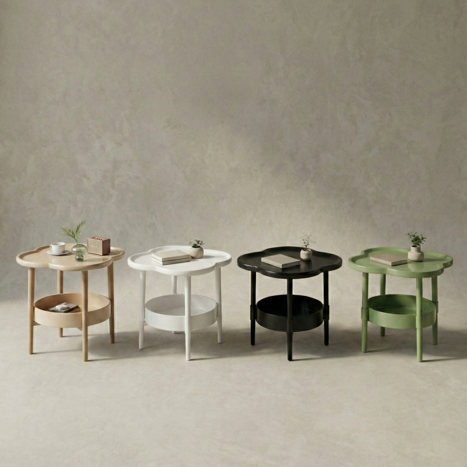 Table d'Appoint Fleur Double Plateau – Design Moderne Et Légère | KOAÏ