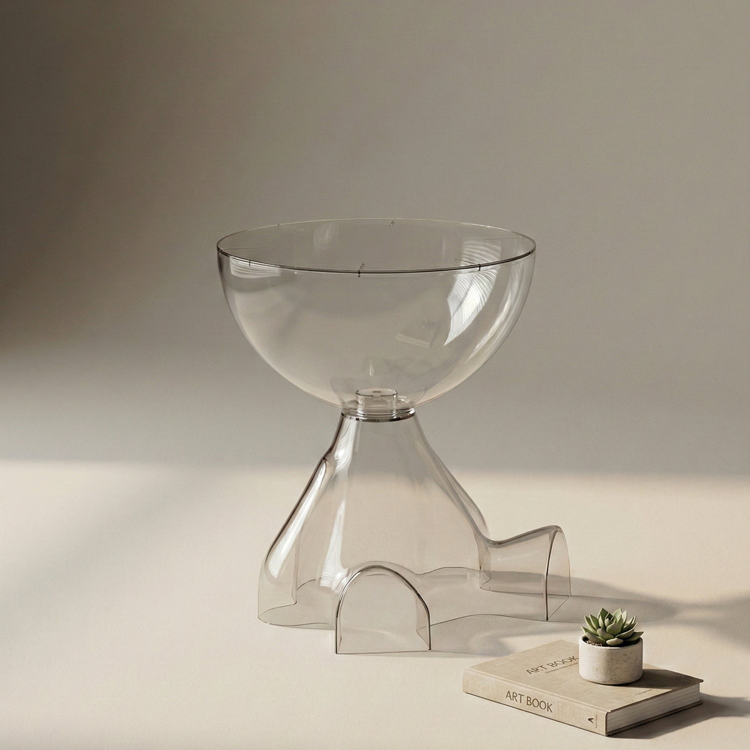 Table d’Appoint en Acrylique – Design Sculptural | KOAÏ