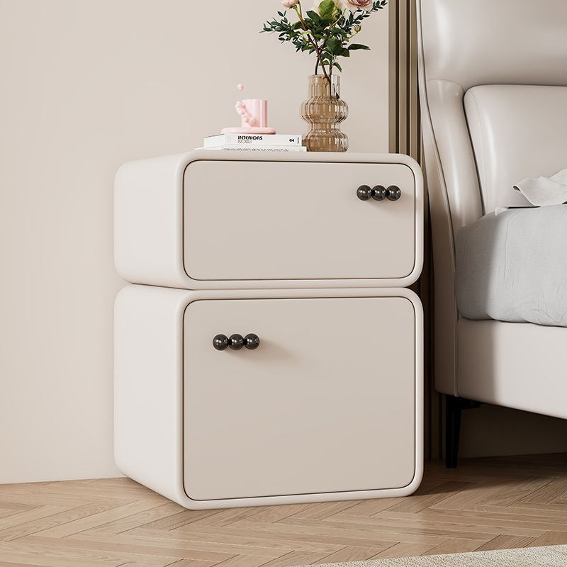 Table De Chevet 2 Tiroirs – Design Coréen Arrondi En Bois Massif | KOAÏ