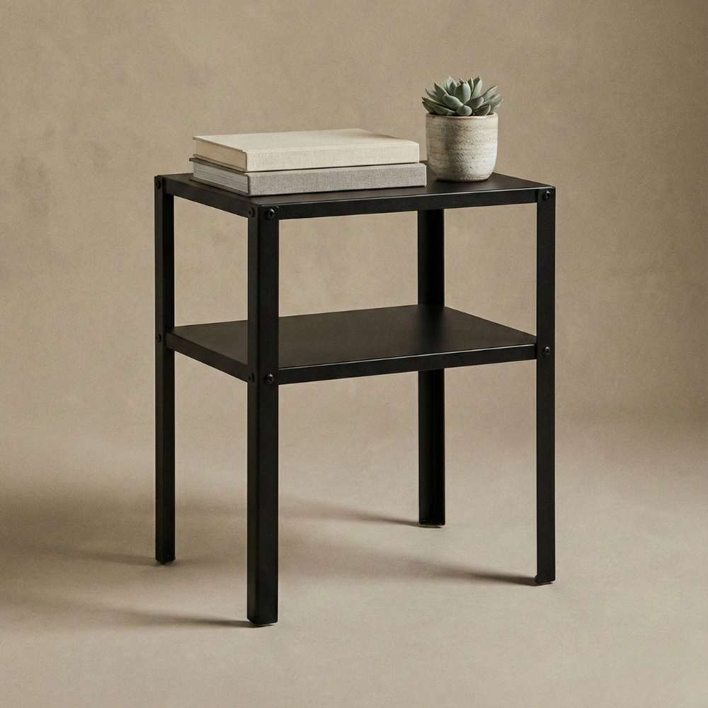 Table d'Appoint Minimaliste En Métal Noir – Design Nordique Et Structure Légère | KOAÏ