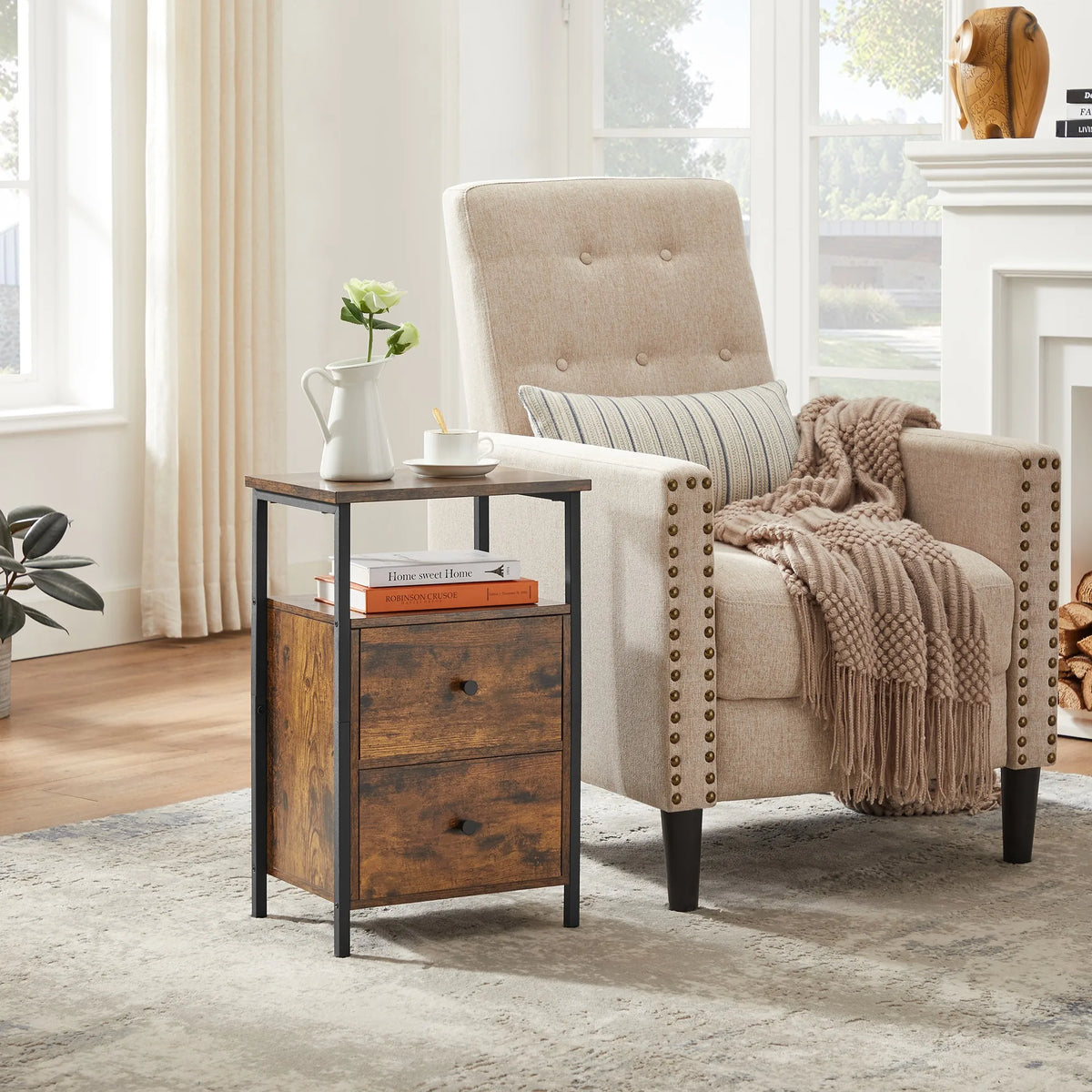 Tables de Chevet Bois foncé