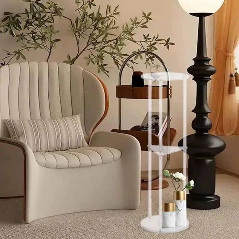 Table d’Appoint en Acrylique – 3 Niveaux Verticaux | KOAÏ