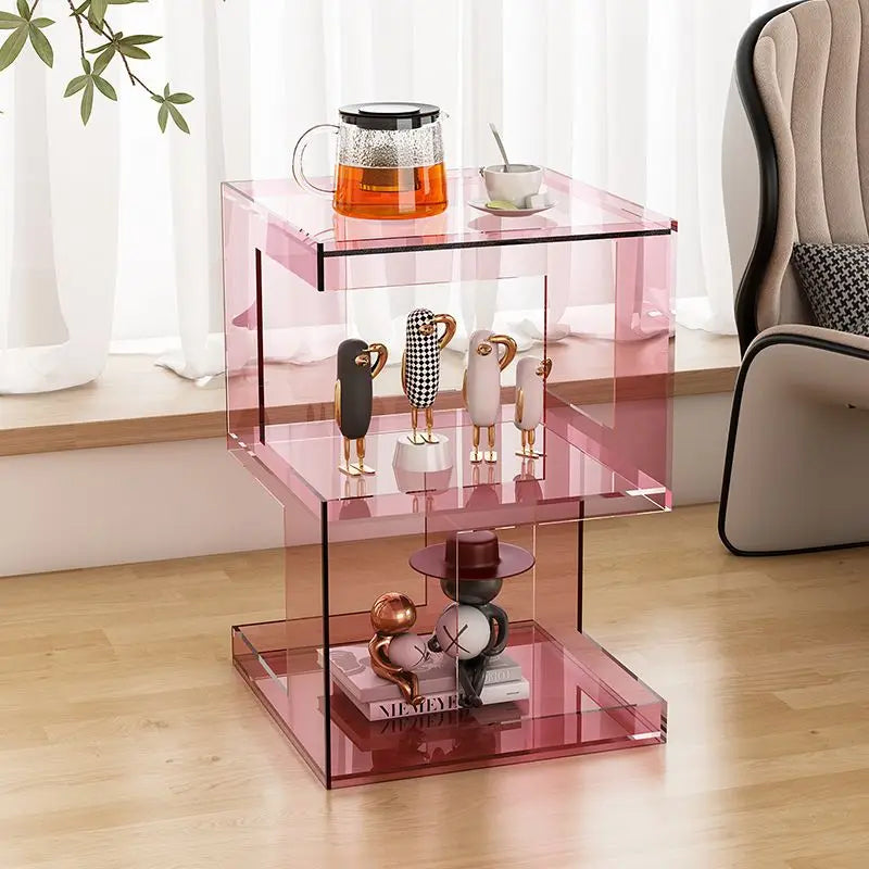 Table d’Appoint en Acrylique – Design à 3 Niveaux | KOAÏ