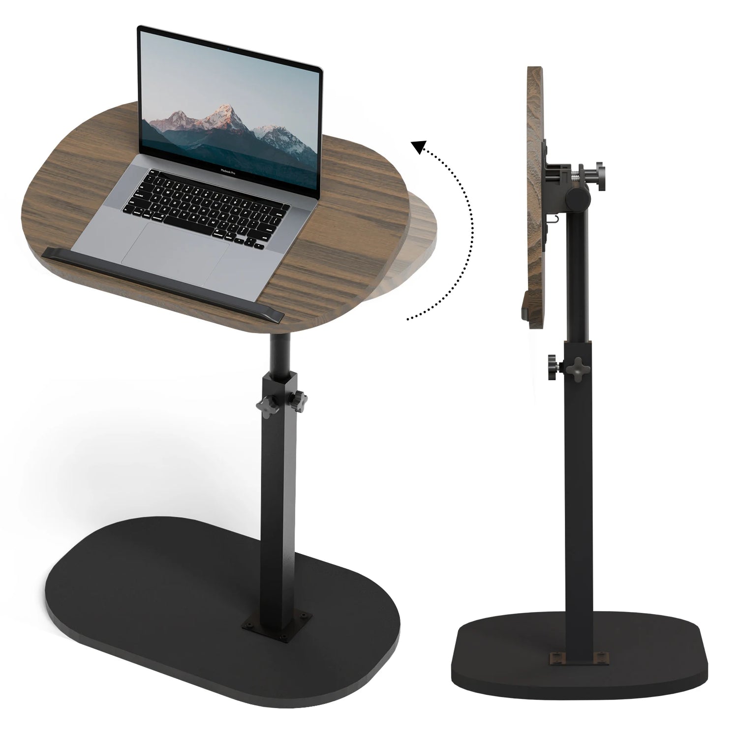 Table d’Appoint Rotative 360° en Bois & Métal | KOAÏ