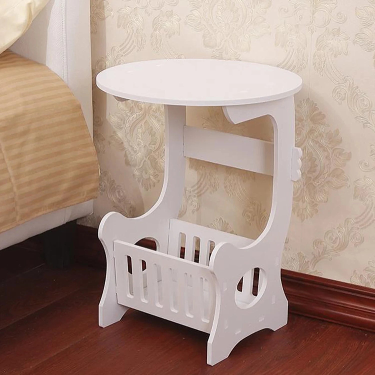 Table De Chevet Ronde Créative – Rangement Magazine Intégré | KOAÏ