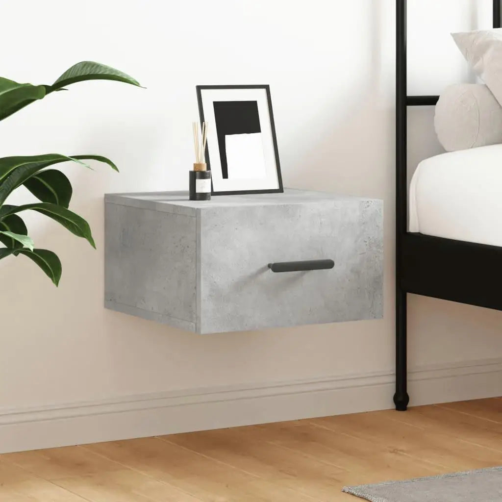 Table de Chevet Murale – Gris Béton, Design Industriel & Minimaliste | KOAÏ