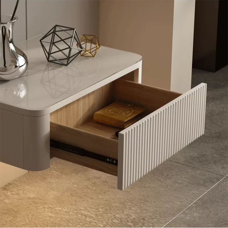 Table Murale “Milky” – Design Haut de Gamme avec Éclairage LED et Plateau en Verre | KOAÏ