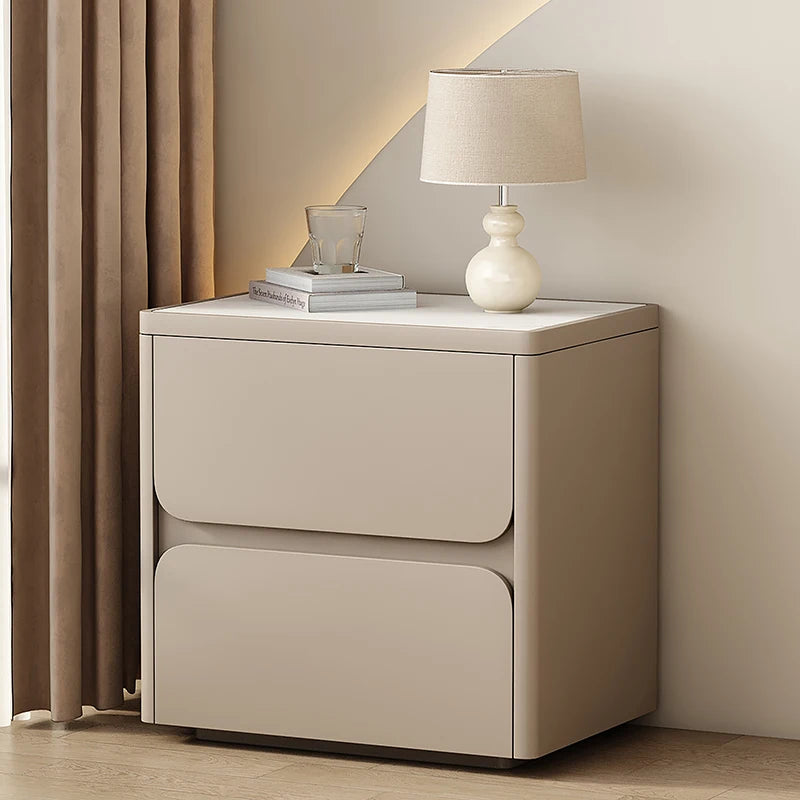 Table De Chevet En Bois Massif – Finition Cuir Mat & Design Contemporain | KOAÏ