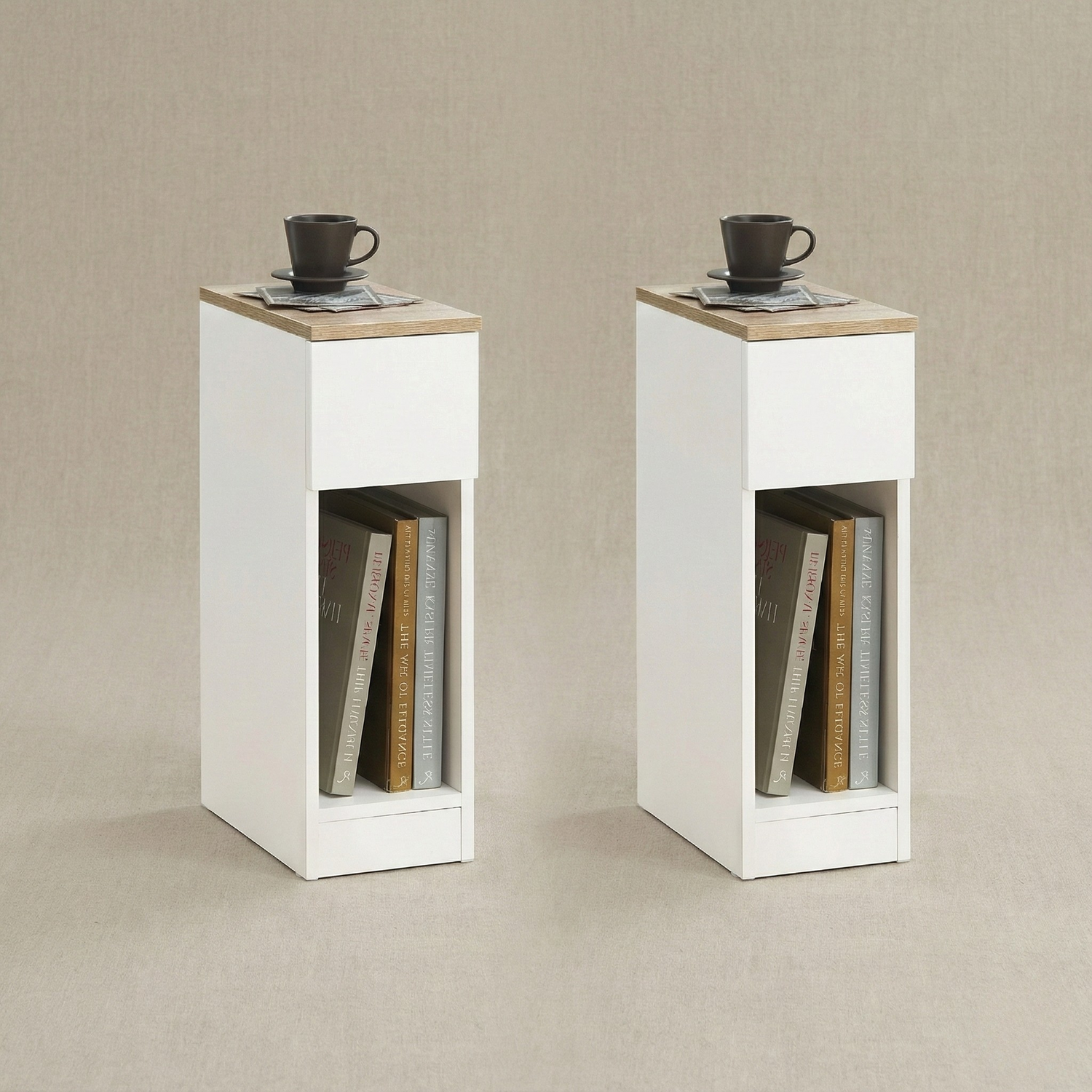 Lot de 2 Tables de Chevet Étroites (20cm) – Gain de Place | KOAÏ